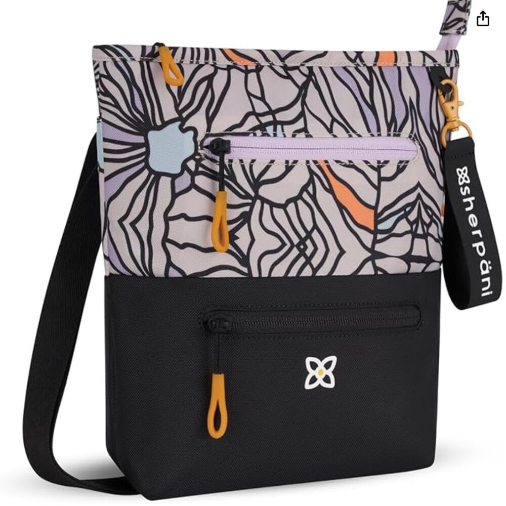 NWT Sherpani Sadie Bloom Nylon Crossbody Bag Lightweight Shoulder Travel